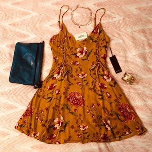 Forever 21 mustard yellow mini dress